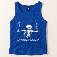Spooking Intensifies Lazy Halloween Costume Spooky Skeleton Tank Top