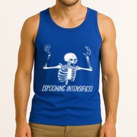 Spooking Intensifies Lazy Halloween Costume Spooky Skeleton Tank Top