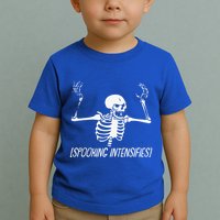 Spooking Intensifies Lazy Halloween Costume Spooky Skeleton Toddler T-Shirt