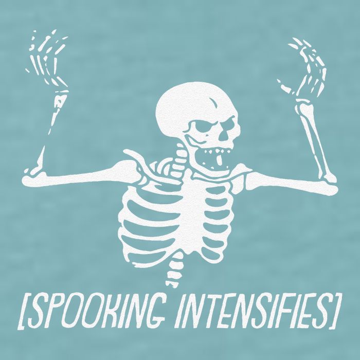 Spooking Intensifies Lazy Halloween Costume Spooky Skeleton Sueded Cloud Jersey T-Shirt