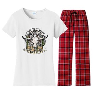 So I'll Love You Till My Lungs Give Out I Ain't Lyin Western Women's Flannel Pajama Set