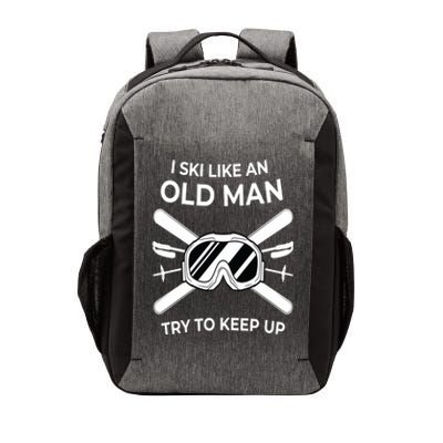 Ski I Like An Old I Ski Instructor Winter Holiday Skiing Gift Vector Backpack