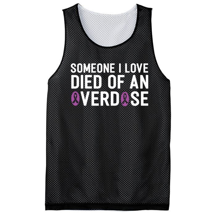 Someone I Love Died Of An Overdose End Addiction Awareness Mesh Reversible Basketball Jersey Tank