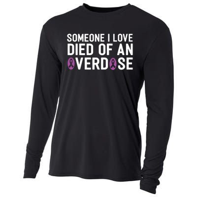 Someone I Love Died Of An Overdose End Addiction Awareness Cooling Performance Long Sleeve Crew