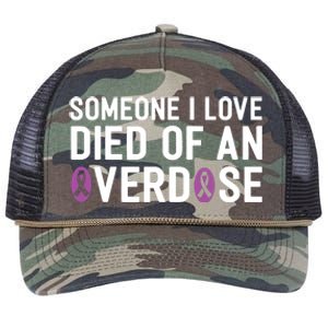 Someone I Love Died Of An Overdose End Addiction Awareness Retro Rope Trucker Hat Cap