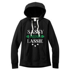 Sassy Irish Lassie St. Patrick's Day Cute Saint Patty's Women's Fleece Hoodie