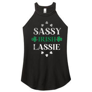 Sassy Irish Lassie St. Patrick's Day Cute Saint Patty's Women's Perfect Tri Rocker Tank