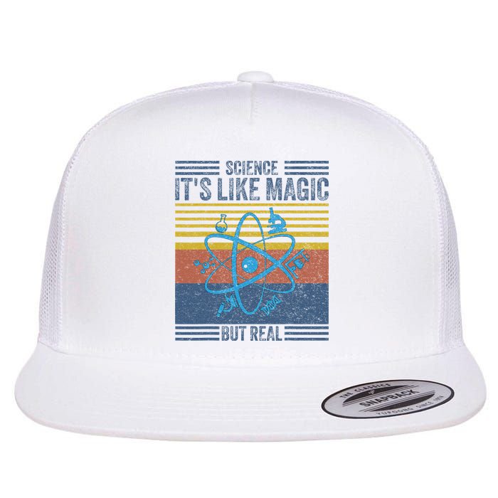 Science It's Like Magic But Real Science Teacher Geek Nerd Flat Bill Trucker Hat