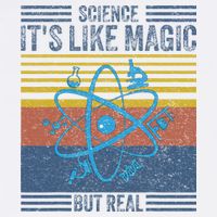 Science It's Like Magic But Real Science Teacher Geek Nerd Flat Bill Trucker Hat