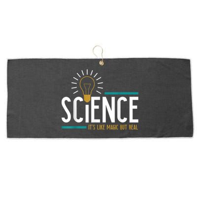 Science Its Like Magic But Real Science H Large Microfiber Waffle Golf Towel