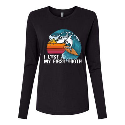 Shark I Lost My First Tooth Funny Tooth Fairy Day Gift Womens Cotton Relaxed Long Sleeve T-Shirt