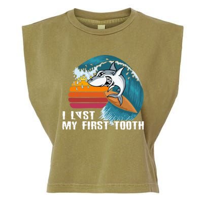 Shark I Lost My First Tooth Funny Tooth Fairy Day Gift Garment-Dyed Women's Muscle Tee