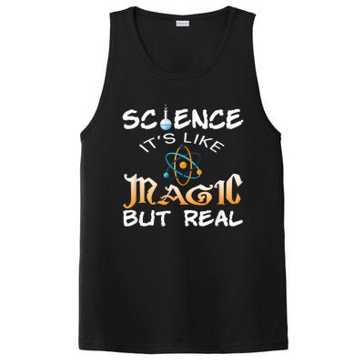 Science Its Like Magic But Real Pun Funny Magical PosiCharge Competitor Tank