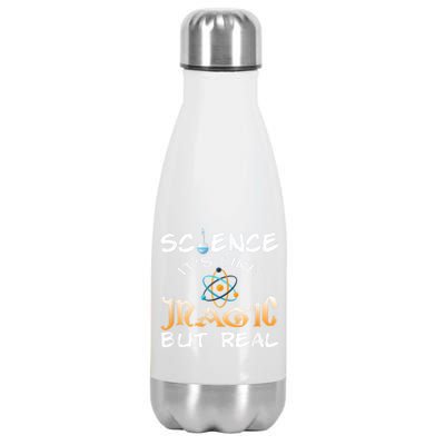 Science Its Like Magic But Real Pun Funny Magical Stainless Steel Insulated Water Bottle