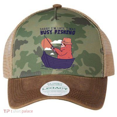 Sorry I'm Late Busy Fishing Legacy Tie Dye Trucker Hat