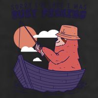 Sorry I'm Late Busy Fishing Adult Drive Performance Visor
