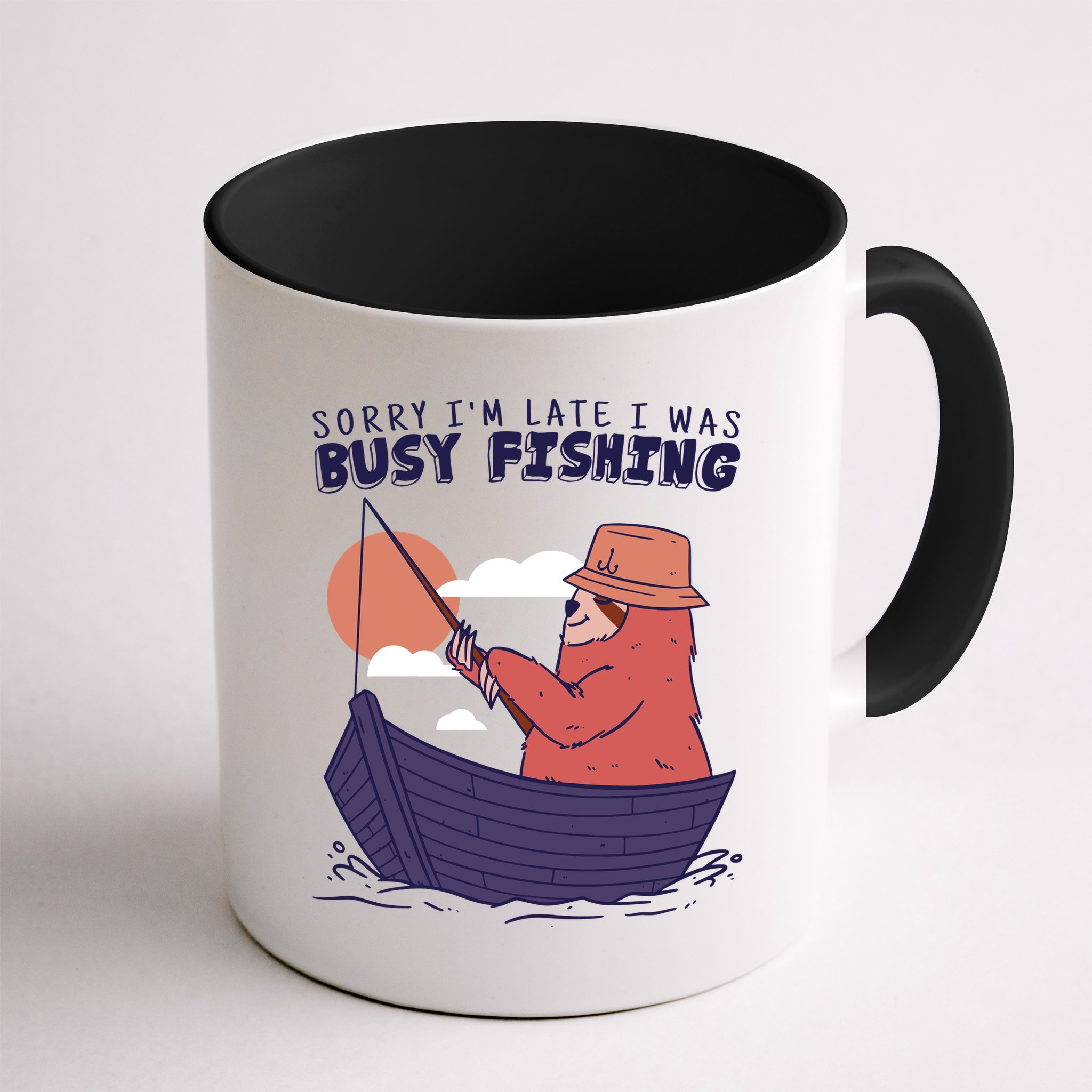 Sorry I'm Late Busy Fishing Mug
