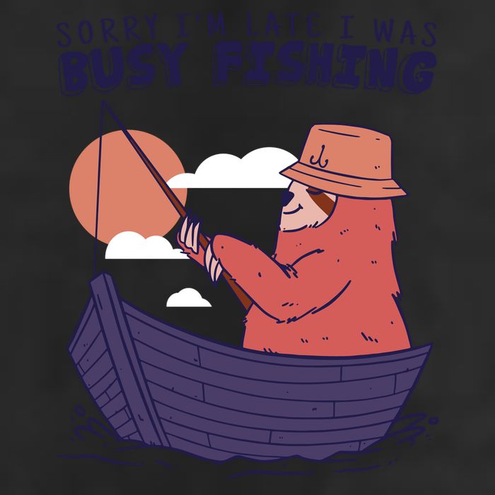 Sorry I'm Late Busy Fishing 11oz C Handle Ceramic Mug