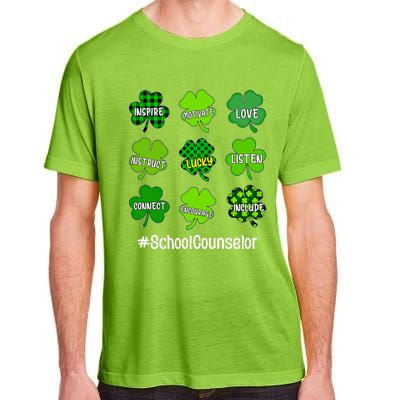 Shamrock Inspire Love Lucky School Counselor St Patricks Day Gift Adult ChromaSoft Performance T-Shirt