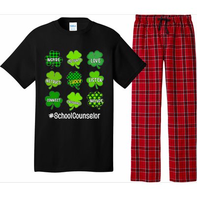 Shamrock Inspire Love Lucky School Counselor St Patricks Day Gift Pajama Set