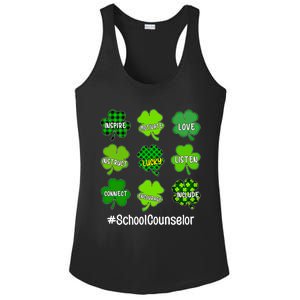 Shamrock Inspire Love Lucky School Counselor St Patricks Day Gift Ladies PosiCharge Competitor Racerback Tank