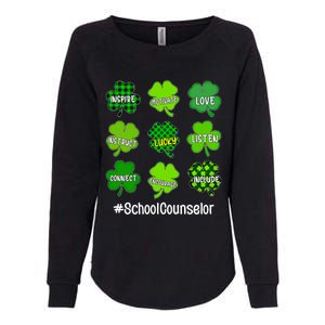 Shamrock Inspire Love Lucky School Counselor St Patricks Day Gift Womens California Wash Sweatshirt