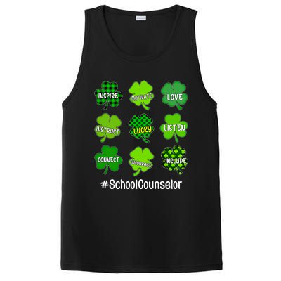 Shamrock Inspire Love Lucky School Counselor St Patricks Day Gift PosiCharge Competitor Tank