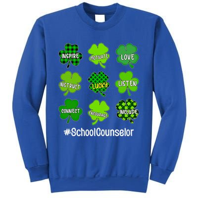 Shamrock Inspire Love Lucky School Counselor St Patricks Day Gift Sweatshirt