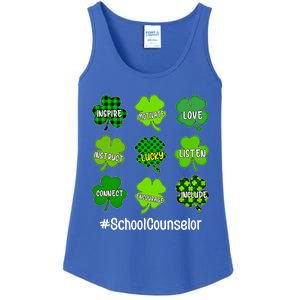 Shamrock Inspire Love Lucky School Counselor St Patricks Day Gift Ladies Essential Tank