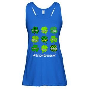 Shamrock Inspire Love Lucky School Counselor St Patricks Day Gift Ladies Essential Flowy Tank