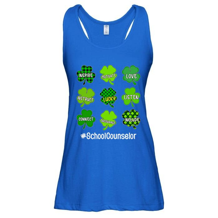 Shamrock Inspire Love Lucky School Counselor St Patricks Day Gift Ladies Essential Flowy Tank