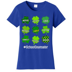 Shamrock Inspire Love Lucky School Counselor St Patricks Day Gift Women's T-Shirt