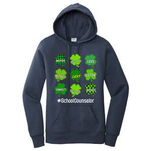 Shamrock Inspire Love Lucky School Counselor St Patricks Day Gift Women's Pullover Hoodie