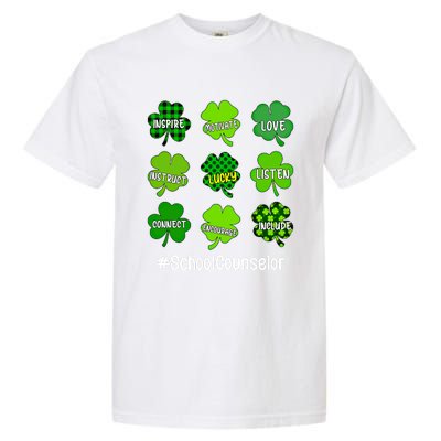 Shamrock Inspire Love Lucky School Counselor St Patricks Day Gift Garment-Dyed Heavyweight T-Shirt