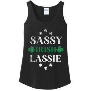 Sassy Irish Lassie St. Patrick's Day Cute Saint Patty's Ladies Essential Tank