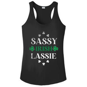 Sassy Irish Lassie St. Patrick's Day Cute Saint Patty's Ladies PosiCharge Competitor Racerback Tank