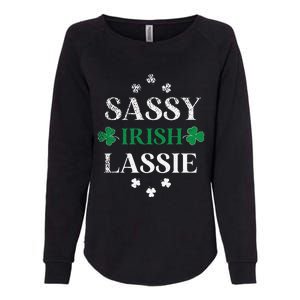 Sassy Irish Lassie St. Patrick's Day Cute Saint Patty's Womens California Wash Sweatshirt