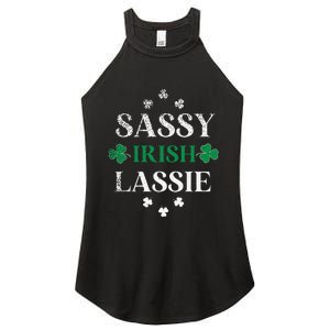 Sassy Irish Lassie St. Patrick's Day Cute Saint Patty's Women's Perfect Tri Rocker Tank