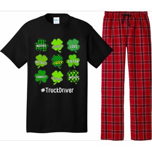 Shamrock Inspire Love Lucky Truck Driver St Patricks Day Cute Gift Pajama Set