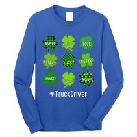 Shamrock Inspire Love Lucky Truck Driver St Patricks Day Cute Gift Long Sleeve Shirt