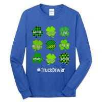 Shamrock Inspire Love Lucky Truck Driver St Patricks Day Cute Gift Tall Long Sleeve T-Shirt