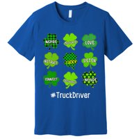 Shamrock Inspire Love Lucky Truck Driver St Patricks Day Cute Gift Premium T-Shirt