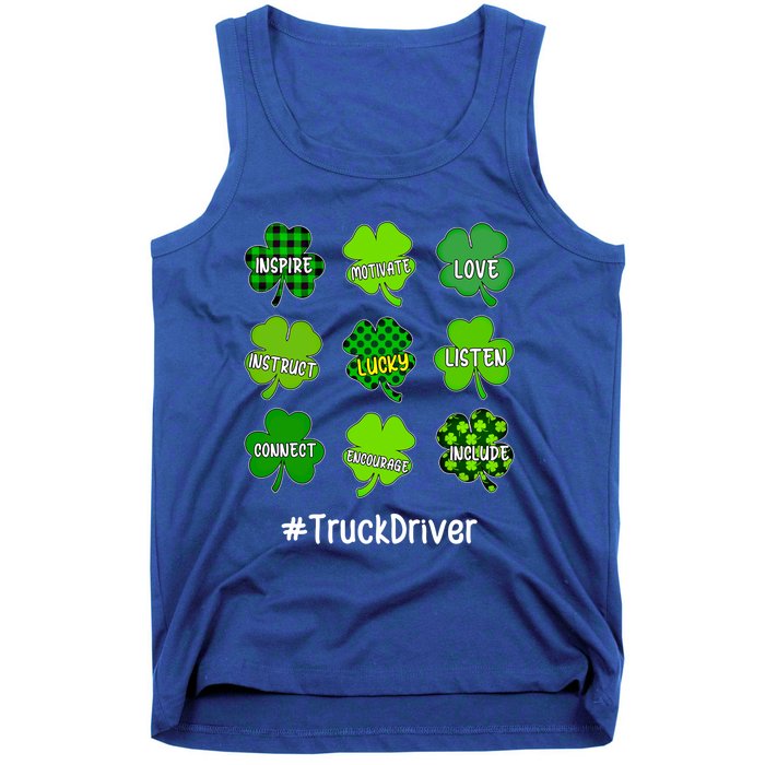 Shamrock Inspire Love Lucky Truck Driver St Patricks Day Cute Gift Tank Top