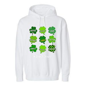 Shamrock Inspire Love Lucky Truck Driver St Patricks Day Cute Gift Garment-Dyed Fleece Hoodie