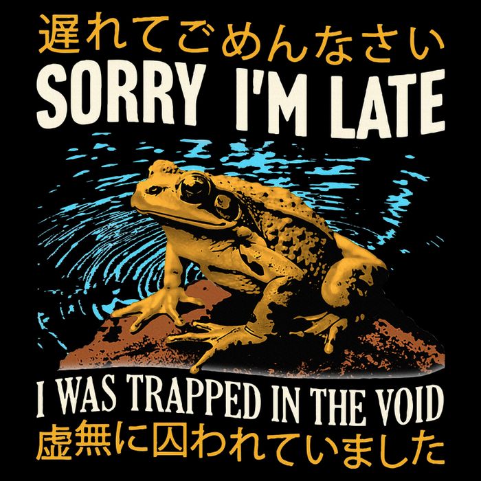 Sorry IM Late I Was Trapped In The Void Frog Japanese T-Shirt