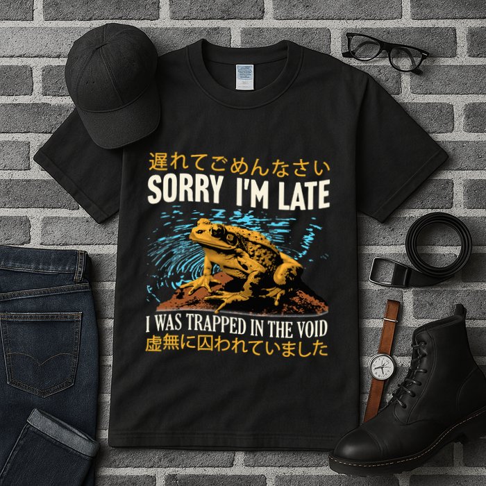 Sorry IM Late I Was Trapped In The Void Frog Japanese Tall T-Shirt