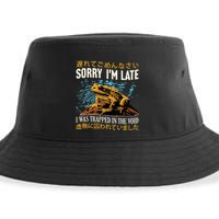 Sorry IM Late I Was Trapped In The Void Frog Japanese Sustainable Bucket Hat