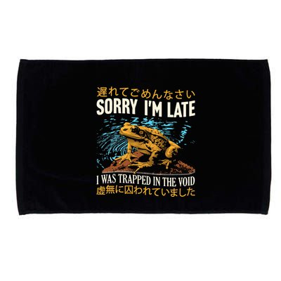 Sorry IM Late I Was Trapped In The Void Frog Japanese Microfiber Hand Towel