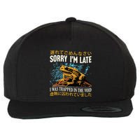 Sorry IM Late I Was Trapped In The Void Frog Japanese Wool Snapback Cap