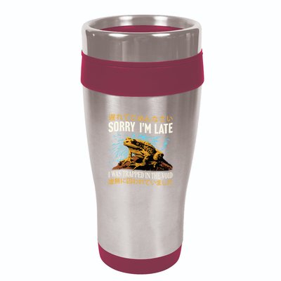 Sorry IM Late I Was Trapped In The Void Frog Japanese 16oz Travel Tumbler